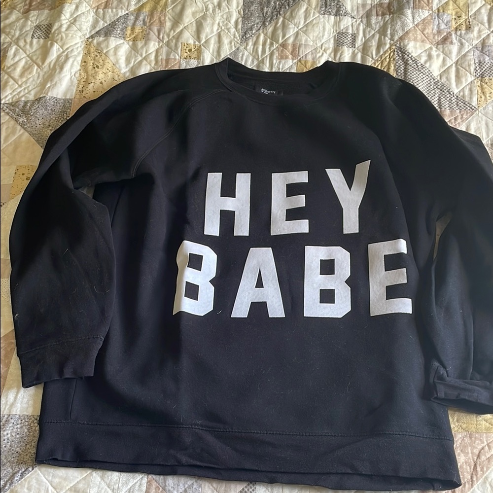 Brunette The Label Black Crewneck Sweater